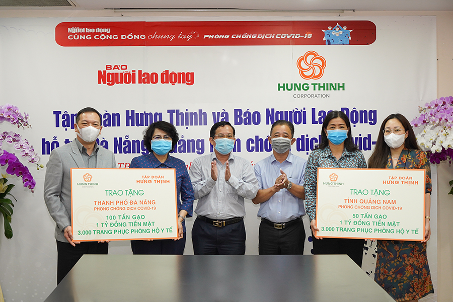 Tập đoàn Hưng Thịnh tiếp sức TP.Đà Nẵng và tỉnh Quảng Nam phòng chống dịch Covid-19