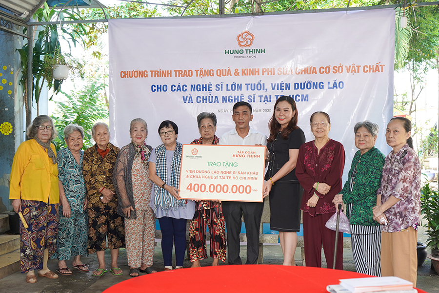 Tập đoàn Hưng Thịnh mang yêu thương đến Viện dưỡng lão nghệ sĩ và Chùa Nghệ sĩ tại TP.HCM